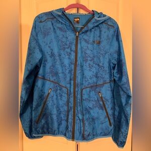 The North Face Blue Patterned Windbreaker Mens Medium